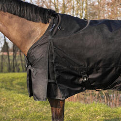 Coperta impermeabile 1000D ALLWEATHER 50 cavallo nera FOUGANZA