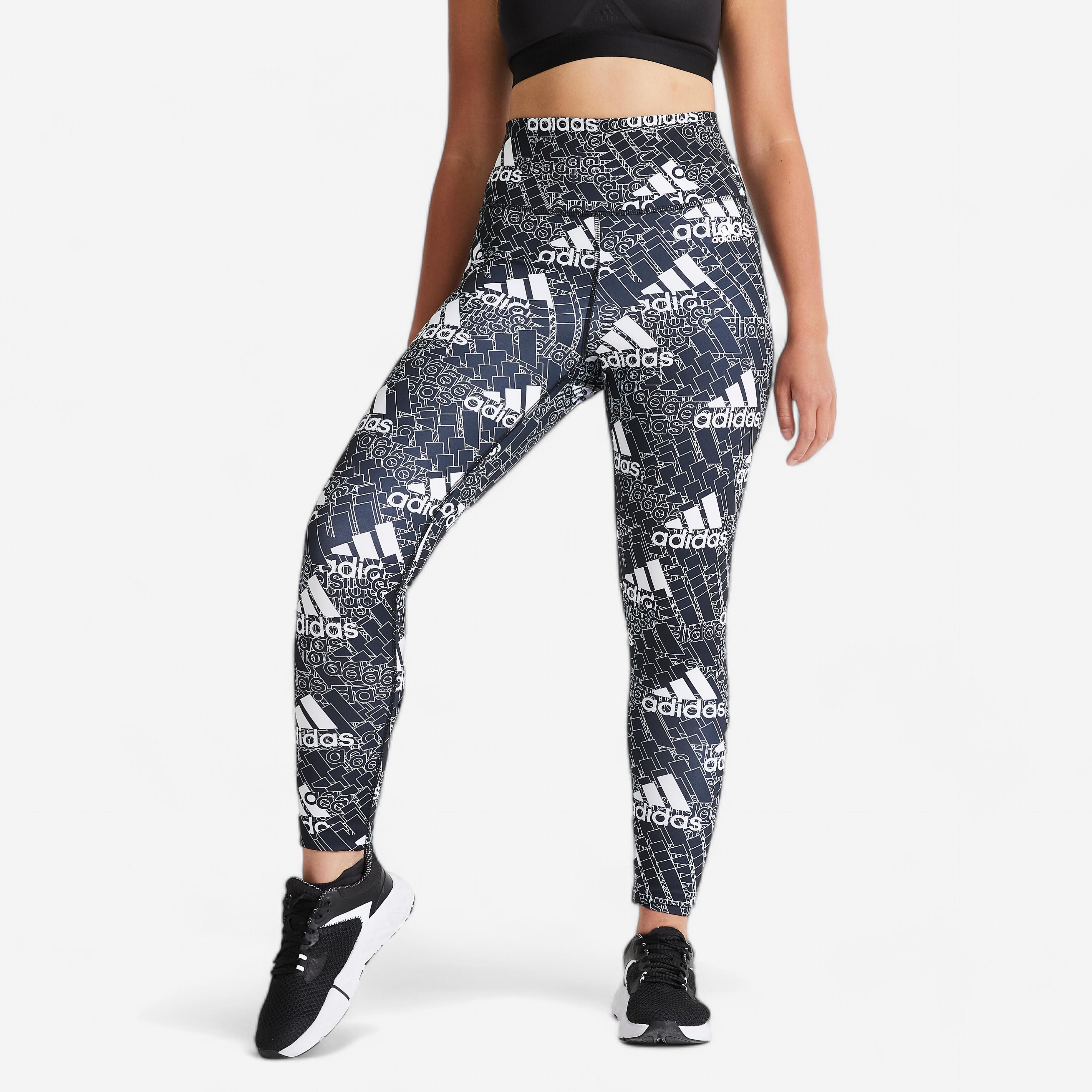 LEGGING 7 8 DE FITNESS CARDIO BRAND LOVE ADIDAS FEMME NOIR