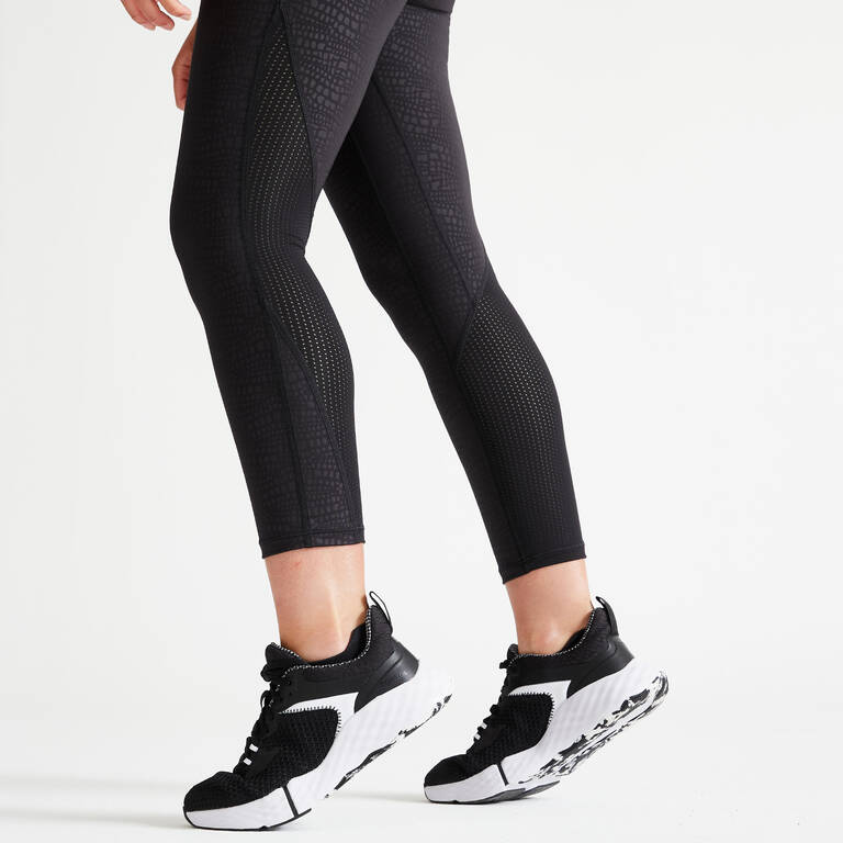 Legging High-Waist Short Shaping Fitness Kardio - Hitam