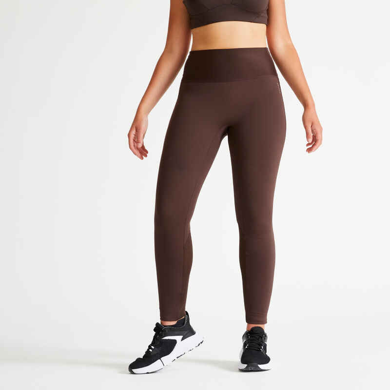 Leggings hoher Bund Fitness figurformend Leggings hoher Bund Fitness figurformend