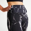 Malla legging largo fitness tiro alto Mujer - Negro estampado