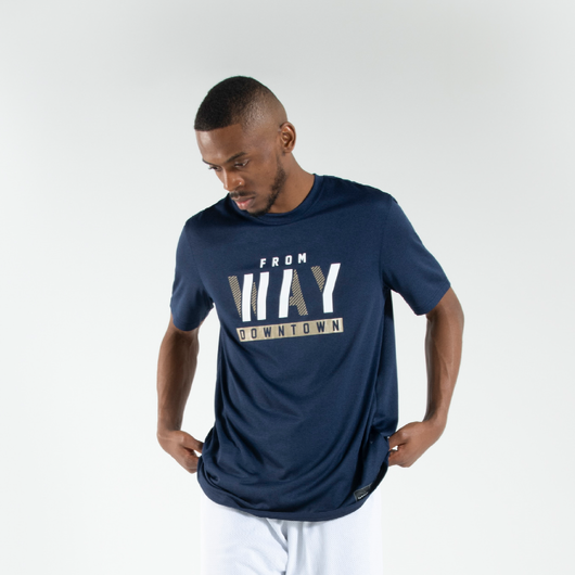 T-SHIRT / MAILLOT BASKETBALL HOMME/FEMME - TS500 FAST BLEU FONCE