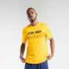 Herren Basketball  T-Shirt - S500 Fast Step Back gelb