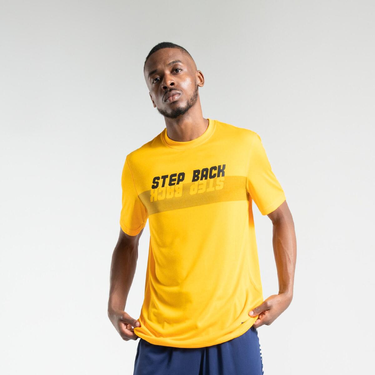 T-SHIRT / MAILLOT BASKETBALL HOMME/FEMME - TS500 FAST JAUNE