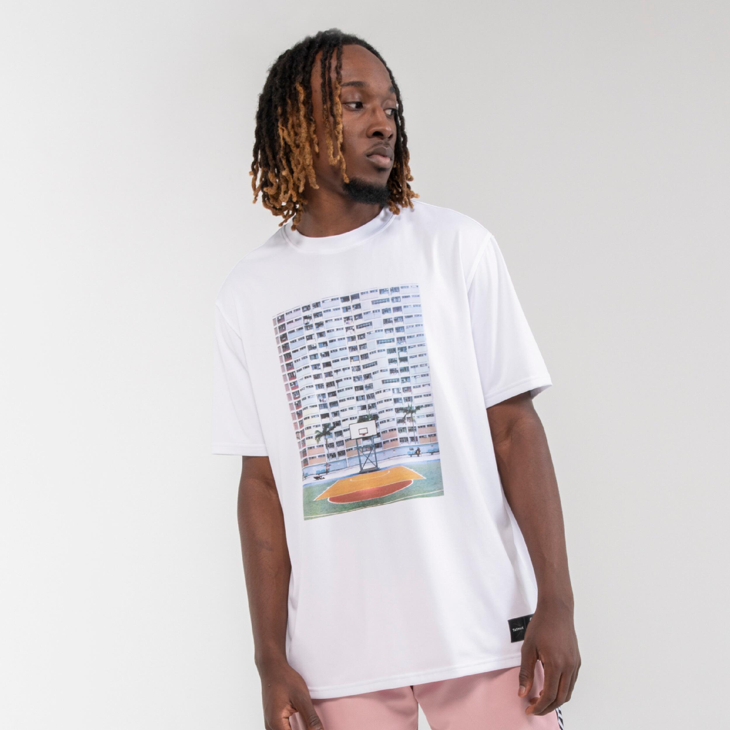 TARMAK Camiseta Baloncesto Adulto Tarmak TS500 Fast blanca