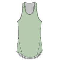 Women's Cardio Fitness Long Crew Neck Tank Top - Green