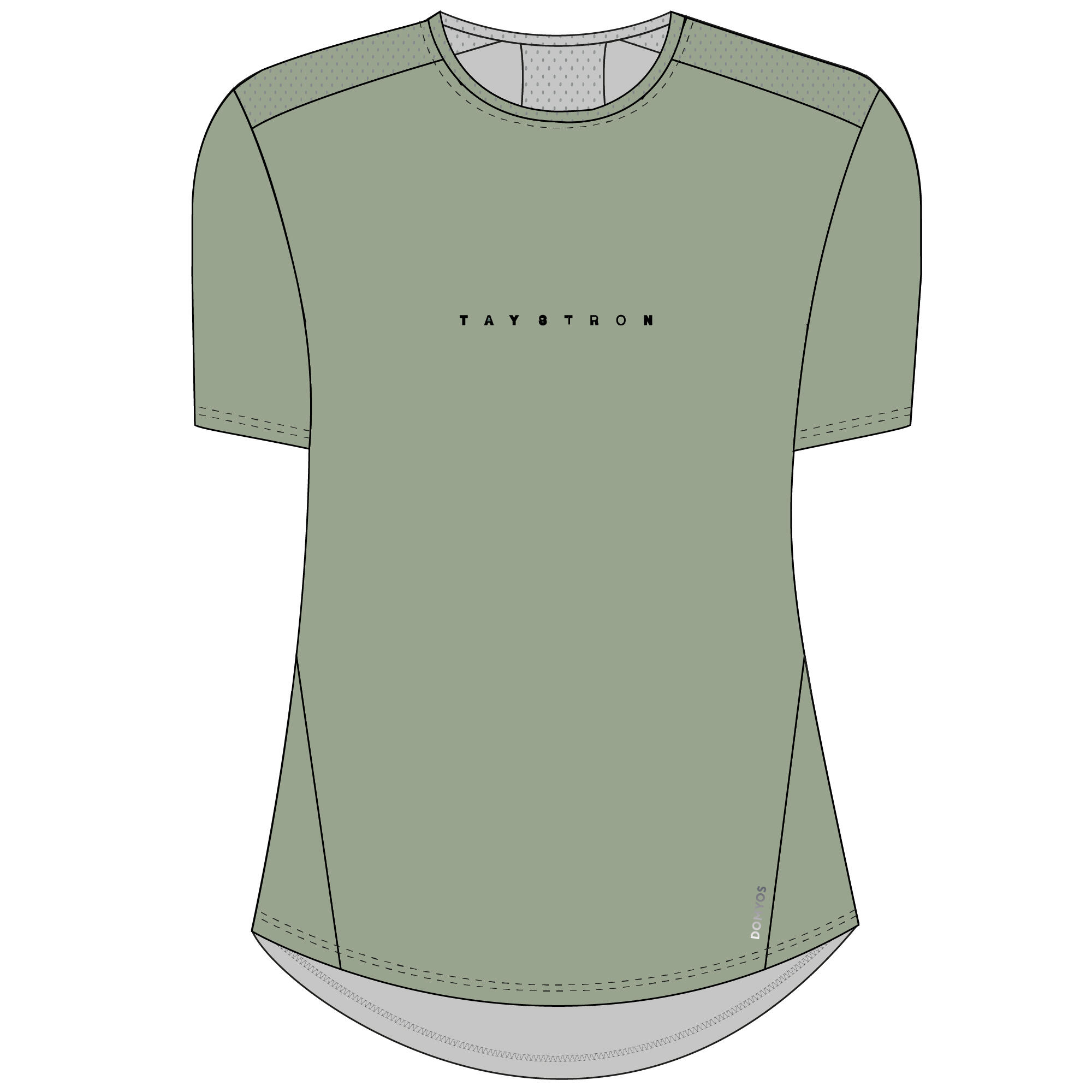 Women's Fitted Fitness Cardio T-Shirt - Sage Green 6/6