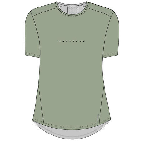 T-Shirt Cintré Fitness Cardio Femme - Vert Sauge