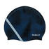 Adult Swimming Cap Silicone 56-60 Cm 500 Print Durable & Stretchable Black