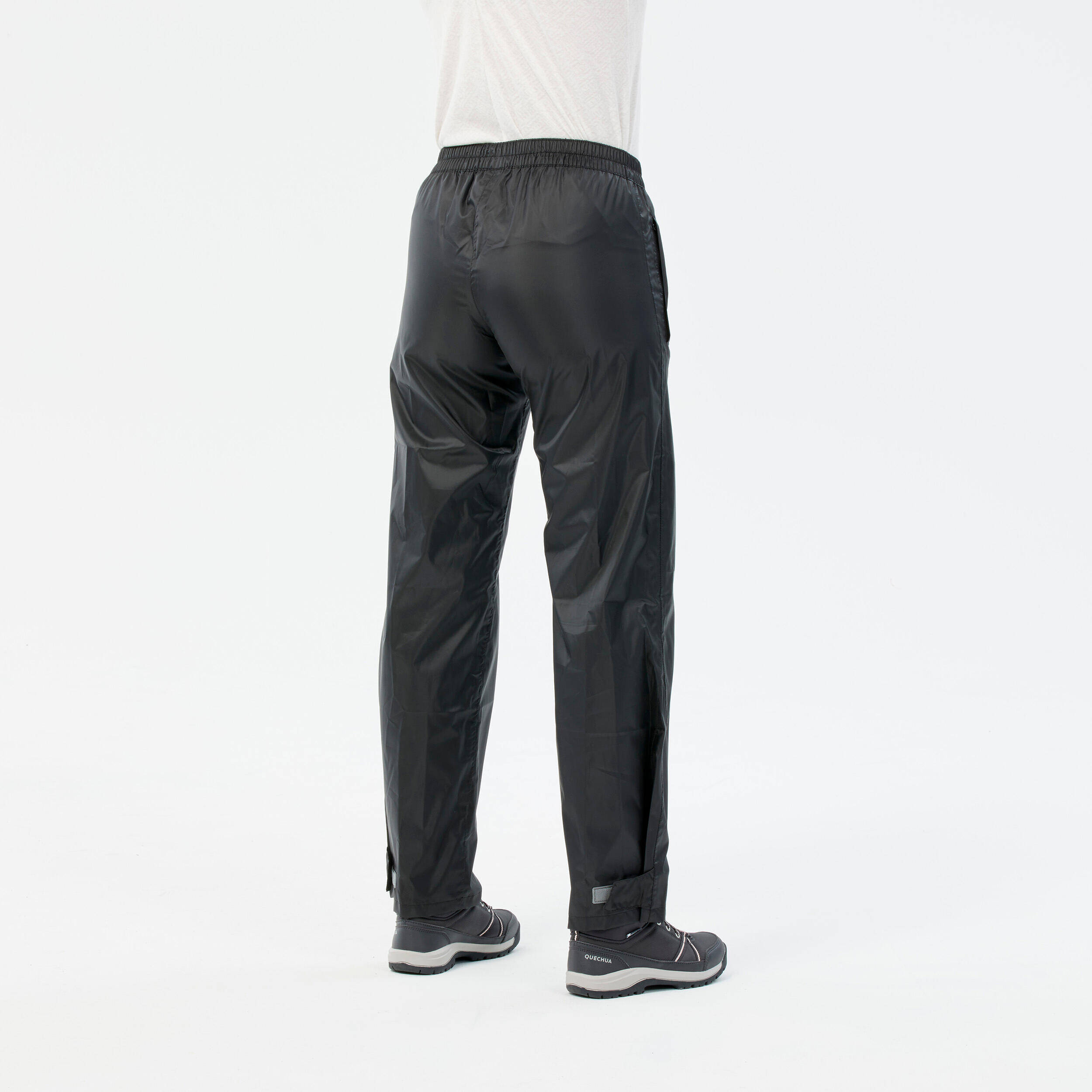 Women Compact Rain Pant with Ankle Zip Black - NH100 -  4