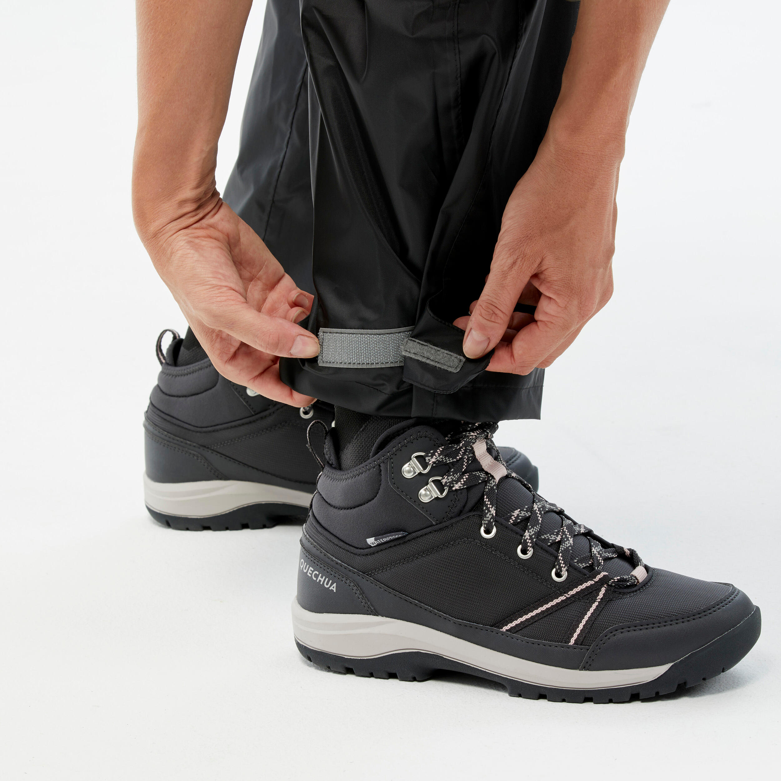 Cubrepantalon de senderismo impermeable para mujer Raincut Decathlon