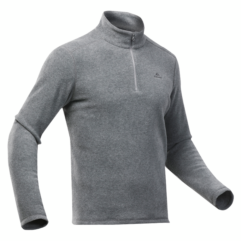 Polaire de randonnee MH100 Gris Homme pour les clubs et collectivites Decathlon Pro