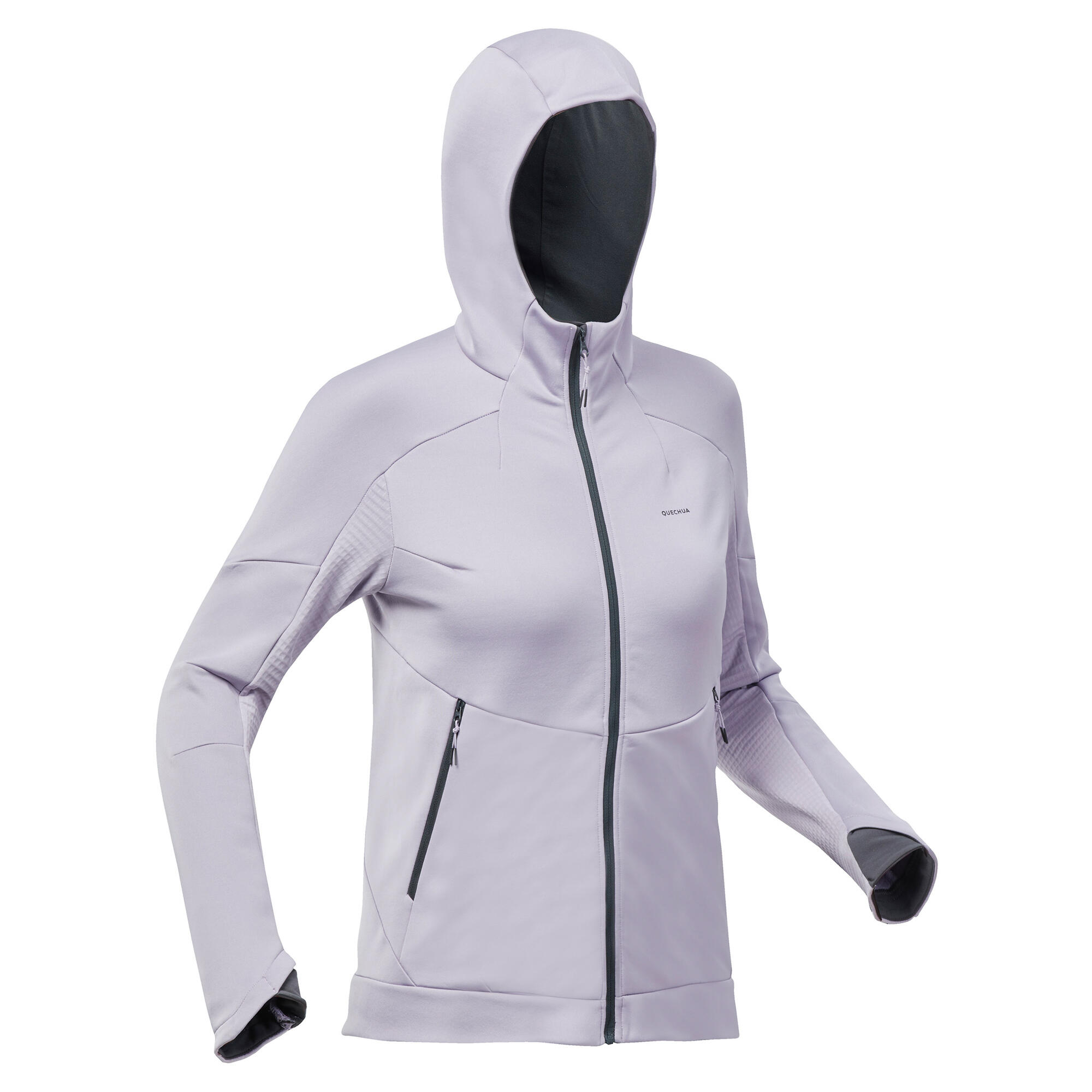 Women’s Hiking Fleece Jacket - MH520 Hood 1/10