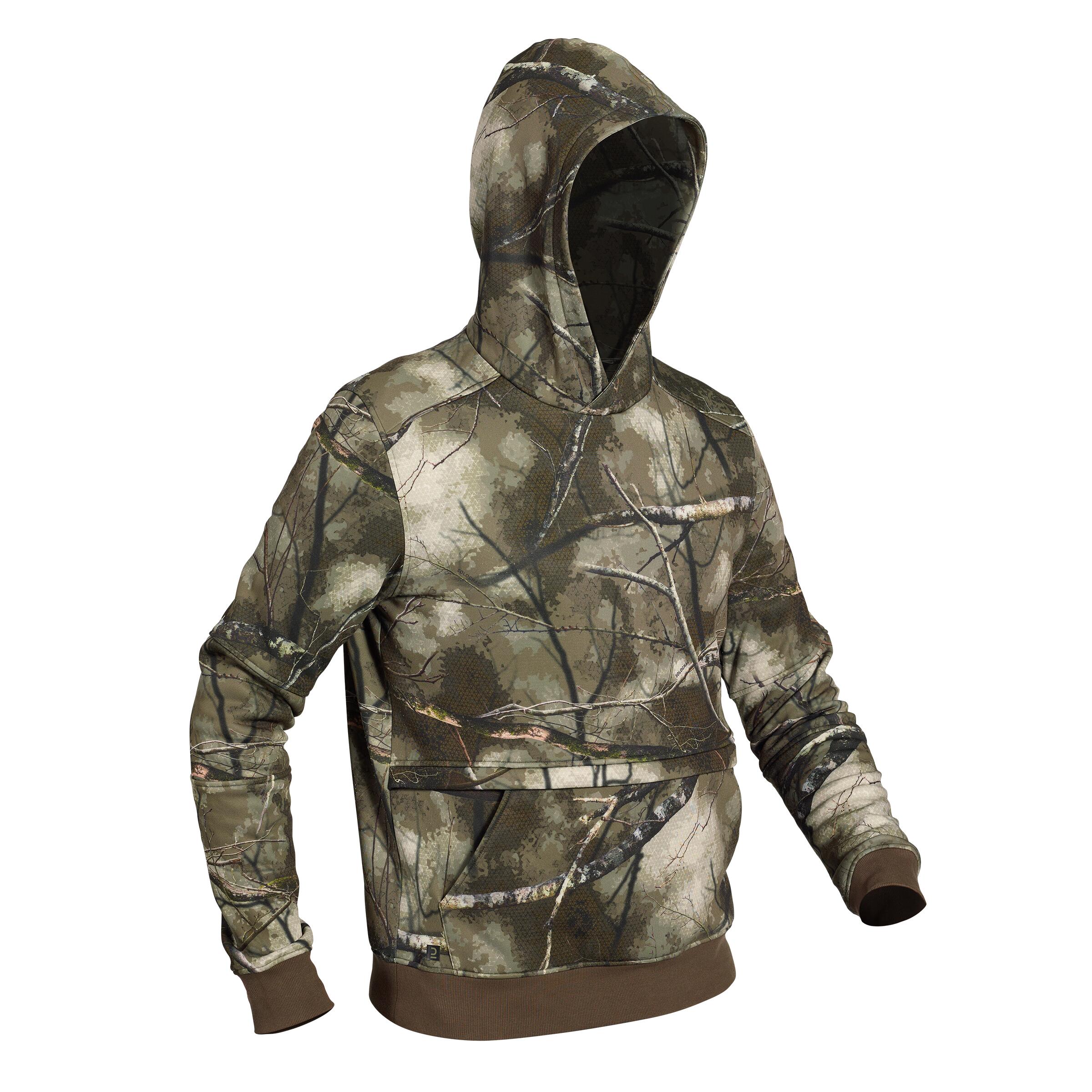 Jagdpullover Kapuze TREEMETIC 500 geräuscharm  9/10