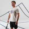 Vīriešu tenisa T krekls “TTS Soft Ball”, balts, ceriņkrāsas, Gaels Monfils