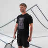 Men's Tennis T-Shirt TTS Soft Court - Black/Lilac Gaël Monfils