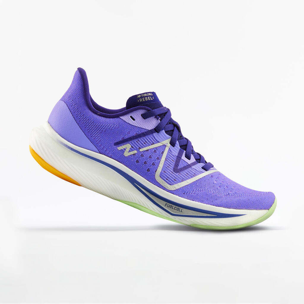 WOMEN'S NEW BALANCE REBEL V3 RUNNING SHOES - NEON YELLOW