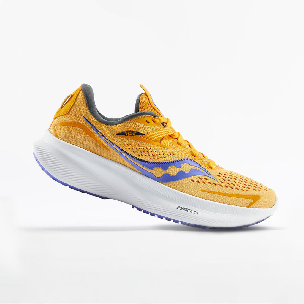 Moteriški bėgimo bateliai „Saucony Ride 15“, žalia, oranžinė