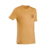 Travel Trekking Merino Wool T-Shirt TRAVEL 100 - Ochre Yellow