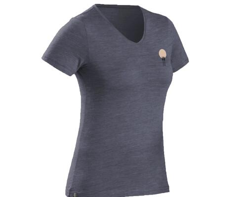 Women’s Merino Wool Trekking T-Shirt, Travel 500