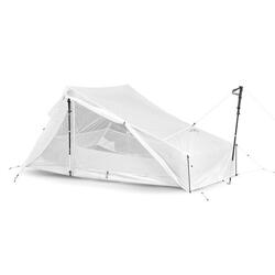 Tenda tarp trekking MT900 greige non tinta, 2 posti FORCLAZ