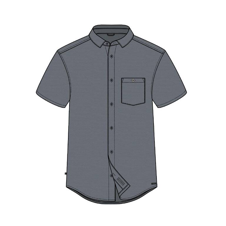 Men's Short Sleeved Shirt 100 Grey