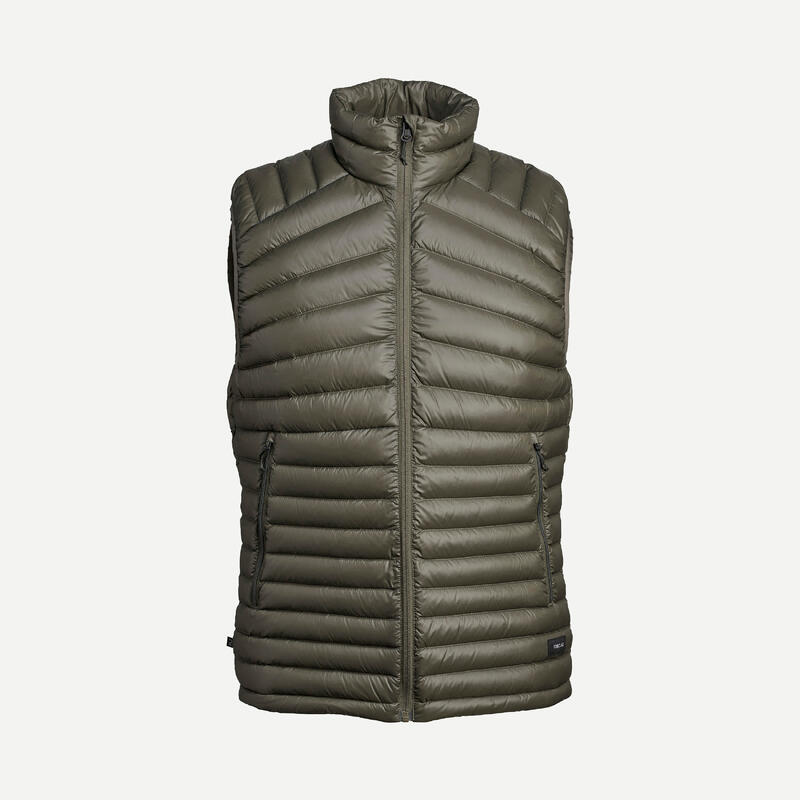 Gilet trekking MT100 PIUMA uomo verde oliva