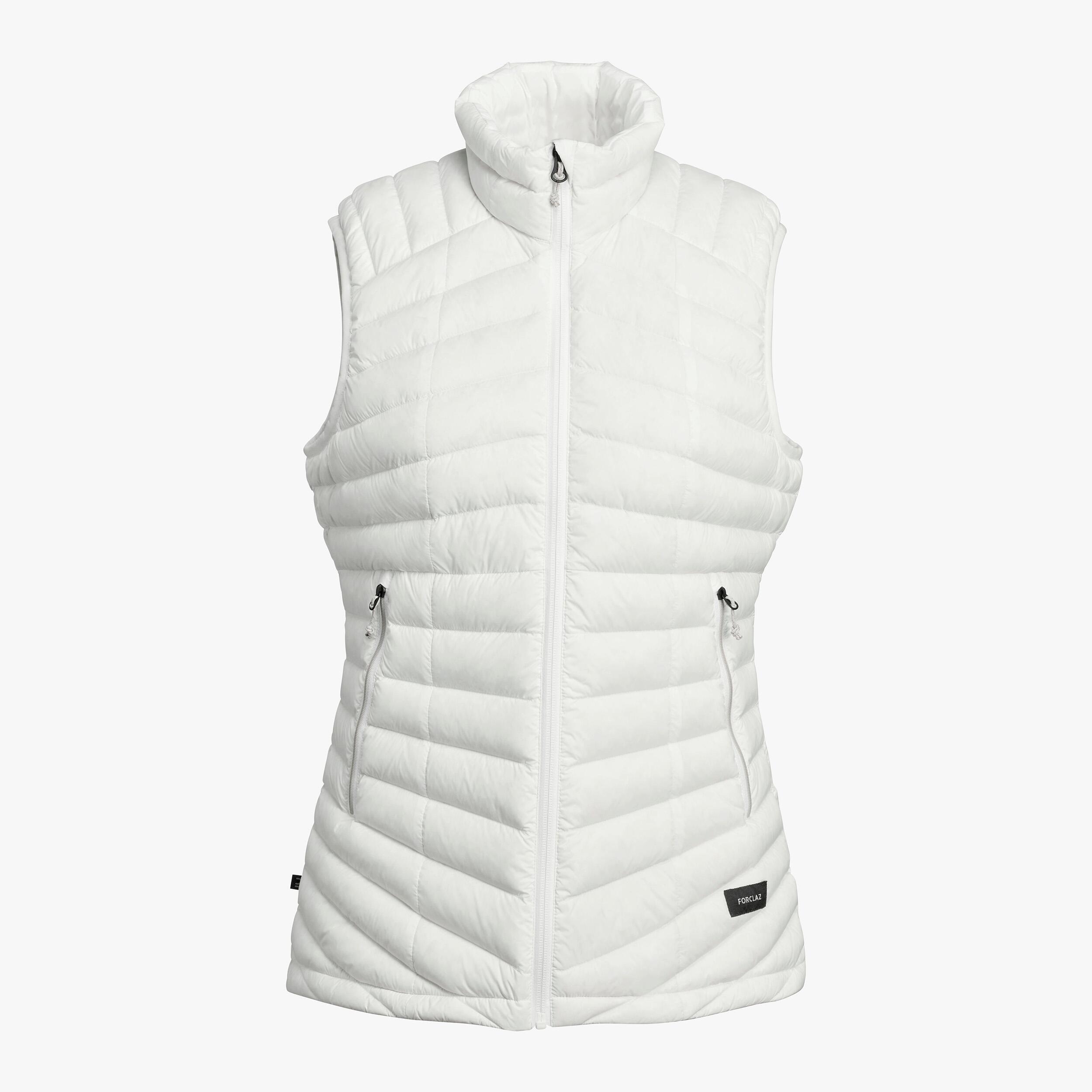 Women Trekking Sleeveless Padded Jacket MT100 Purple