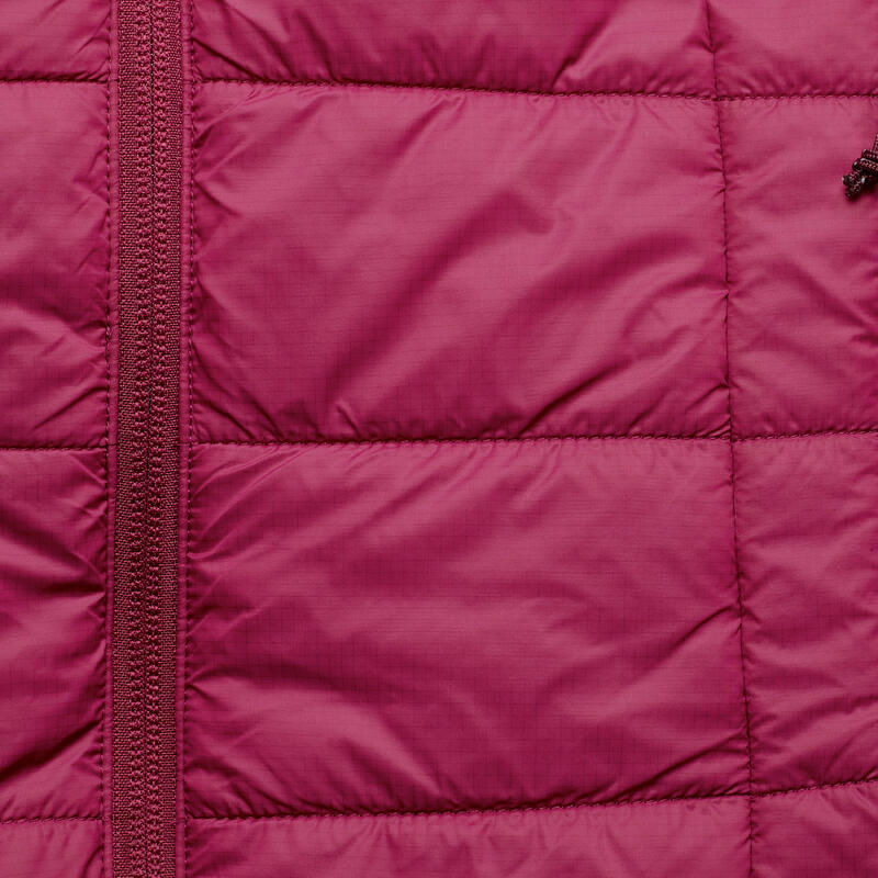 Doudoune de trek à capuche synthétique femme, MT100 violet