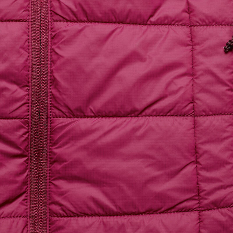 Wattierte Jacke Damen mit Kapuze bis -5 °C Trekking - MT100 violett 