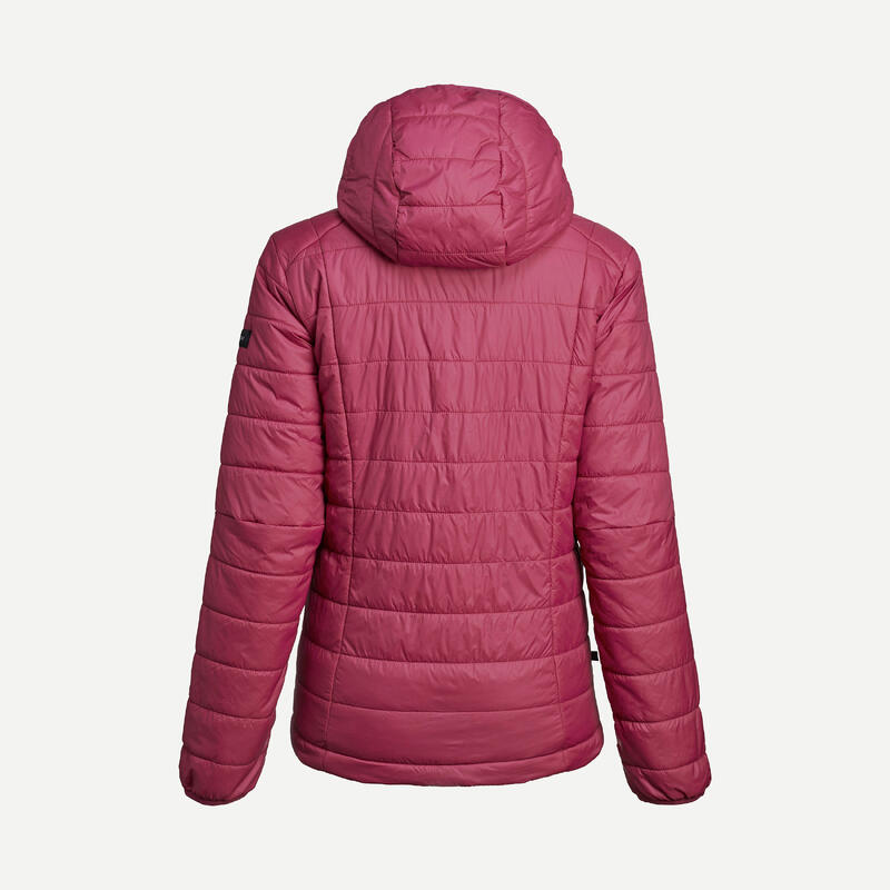 Kadın Outdoor Trekking Kapüşonlu Şişme Mont - Mor - MT100