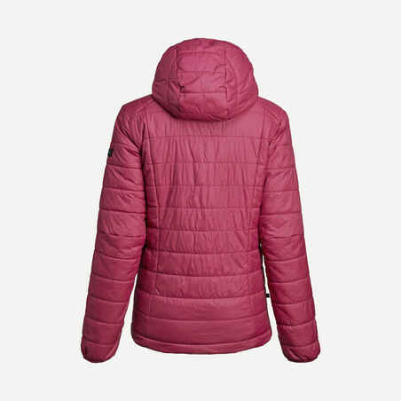 Women's Mountain Trekking Padded Jacket with Hood - MT100 -5°C