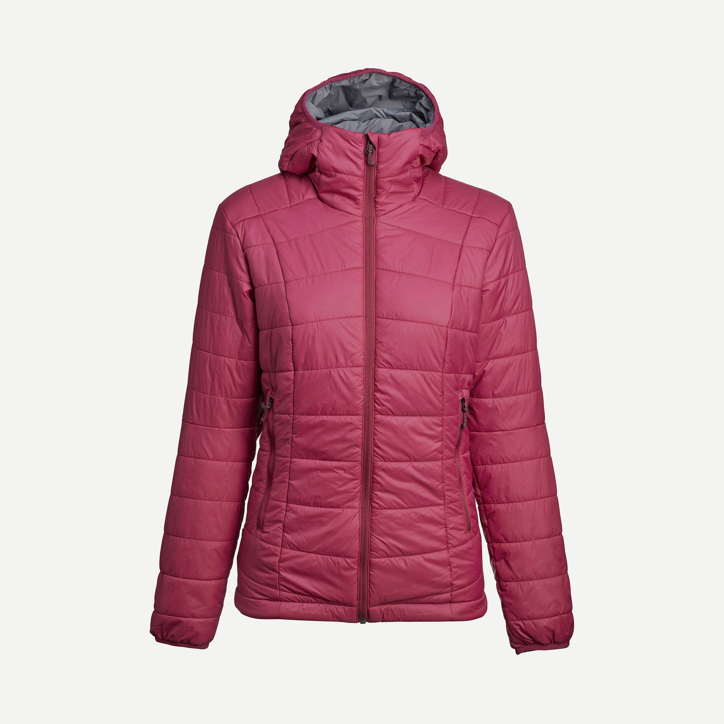 Women's Padded Winter Jacket – MT 100 Purple - Beetroot - Forclaz