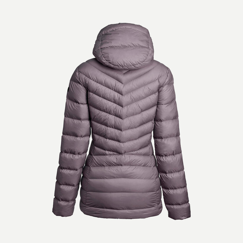 Daunenjacke Damen Kapuze bis -10 °C Trekking ‒ MT500 