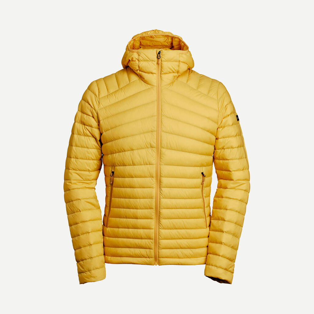 Men's Mountain Trekking Down Jacket with Hood - MT100 -5°C