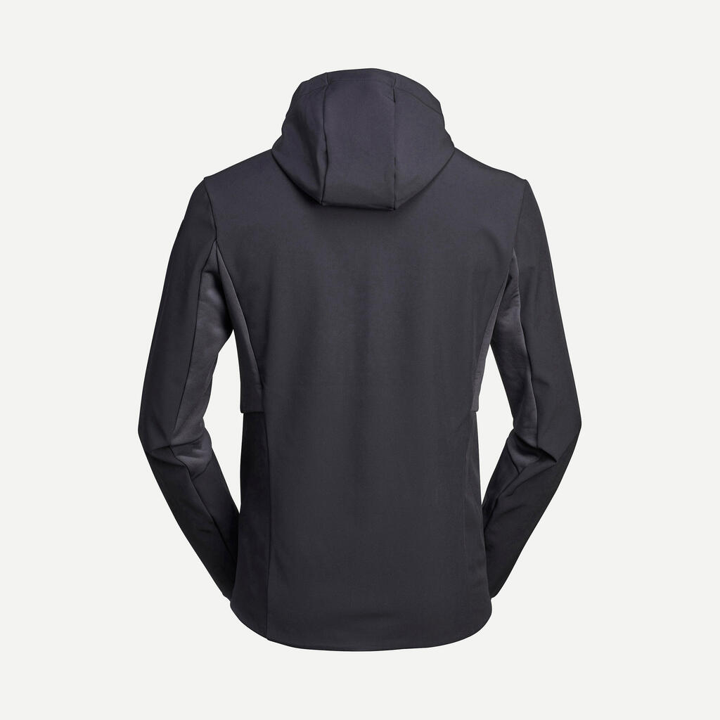 Chaqueta polar tipo shoftshell de trekking para Hombre Forclaz MT500 negro