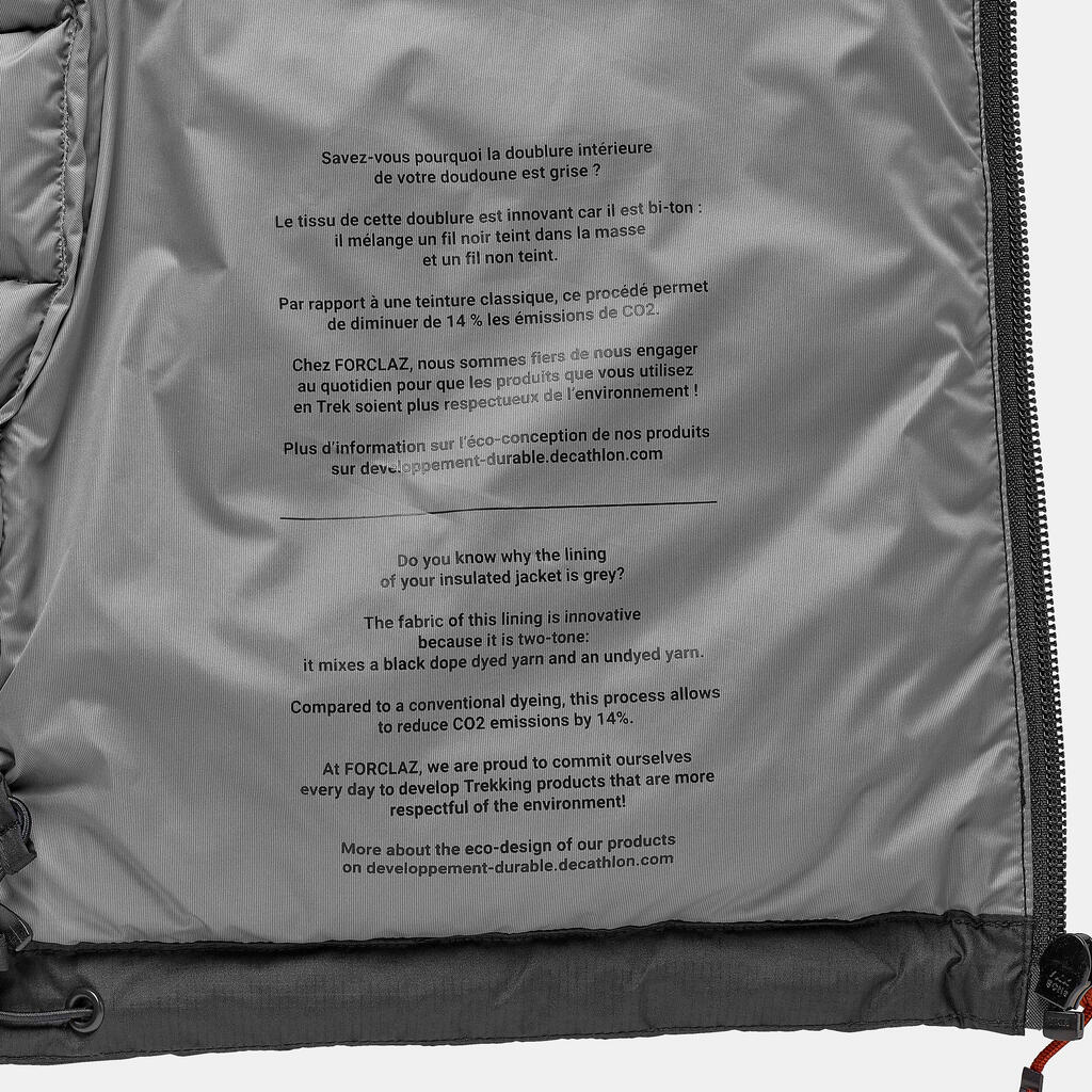 Jakna za planinarenje MH500 postavljena do -10 °C muška - smeđa