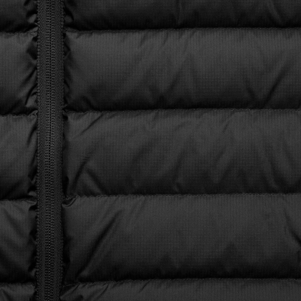 Pánska páperová bunda MT500 na treking v horách pri -10 °C hnedo-čierna