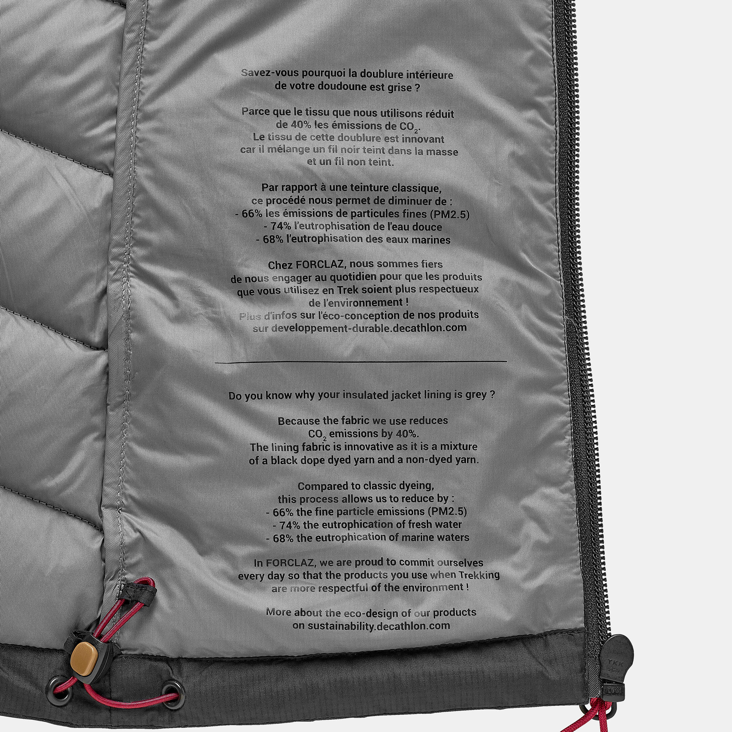 Daunenweste Damen Trekking - MT500 schwarz 8/9