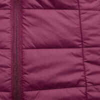 Women’s synthetic sleeveless trekking padded jacket MT100 - Purple