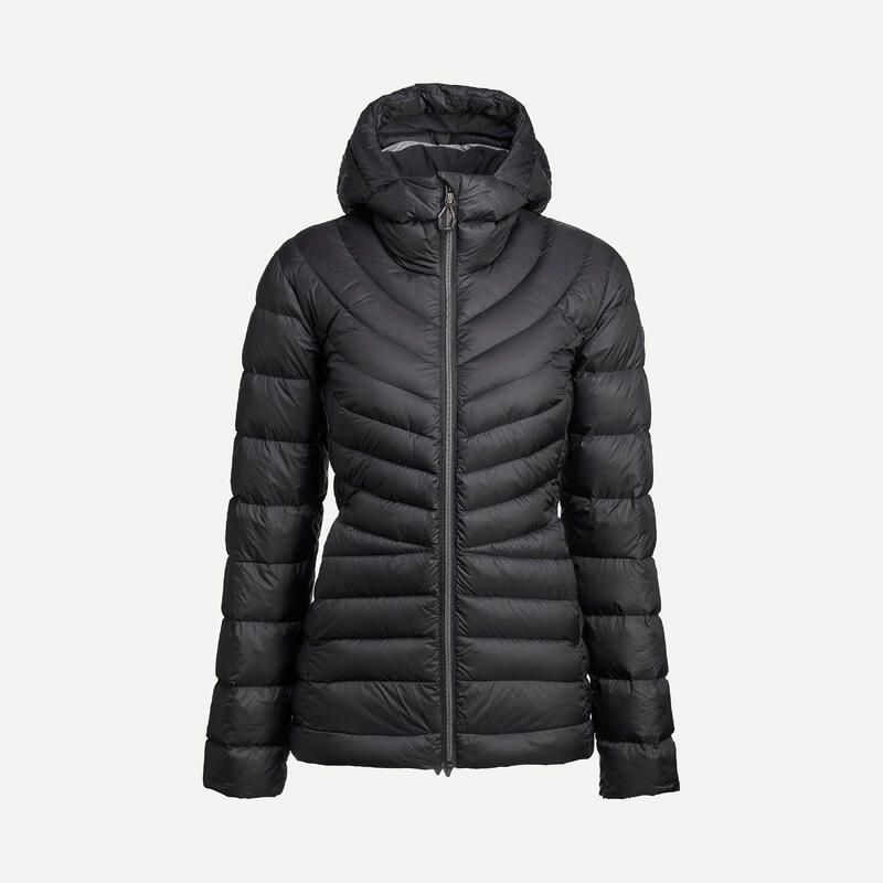 Daunenjacke Damen Kapuze bis -10 °C Trekking - MT500 