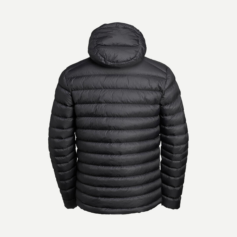 Férfi kapucnis kabát túrázáshoz MT500, -10 °C-ig, fekete