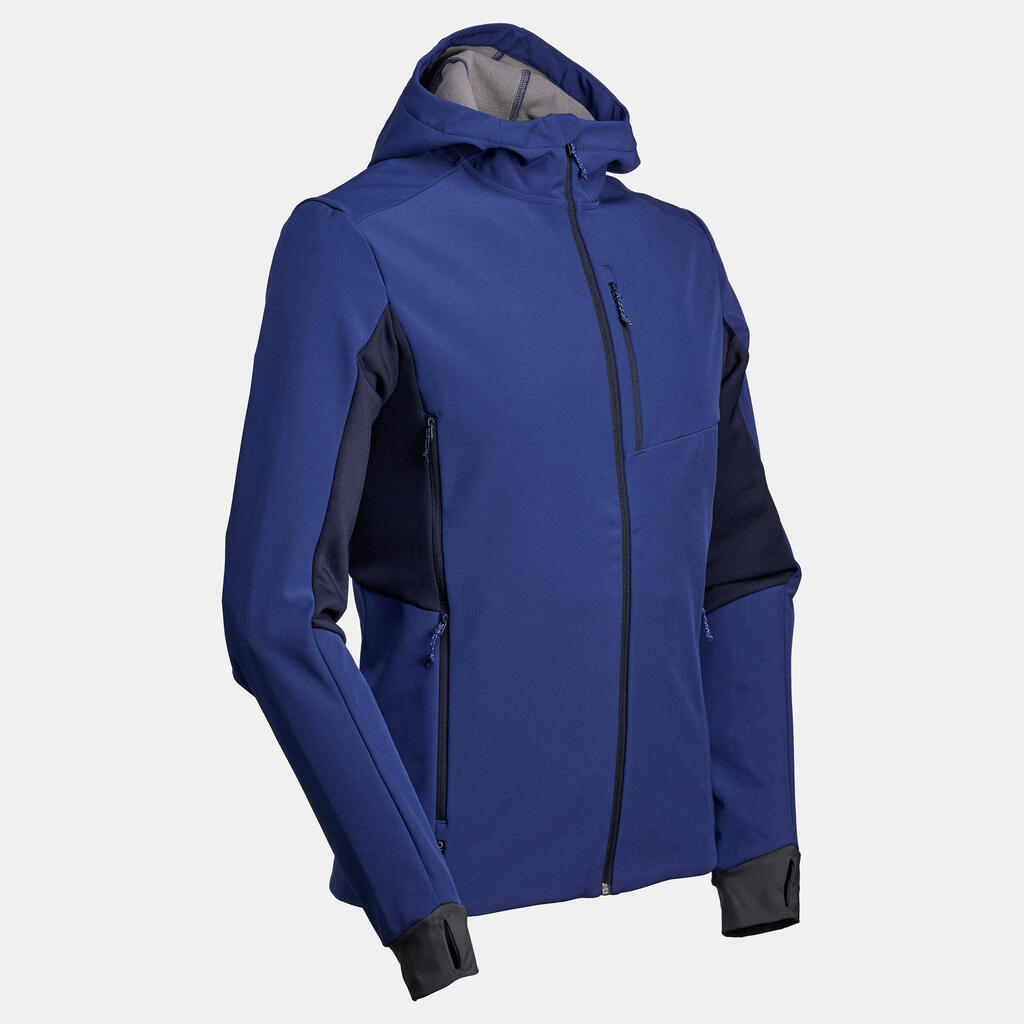 Softshelljacke Herren winddicht warm Wandern - MT500 blau