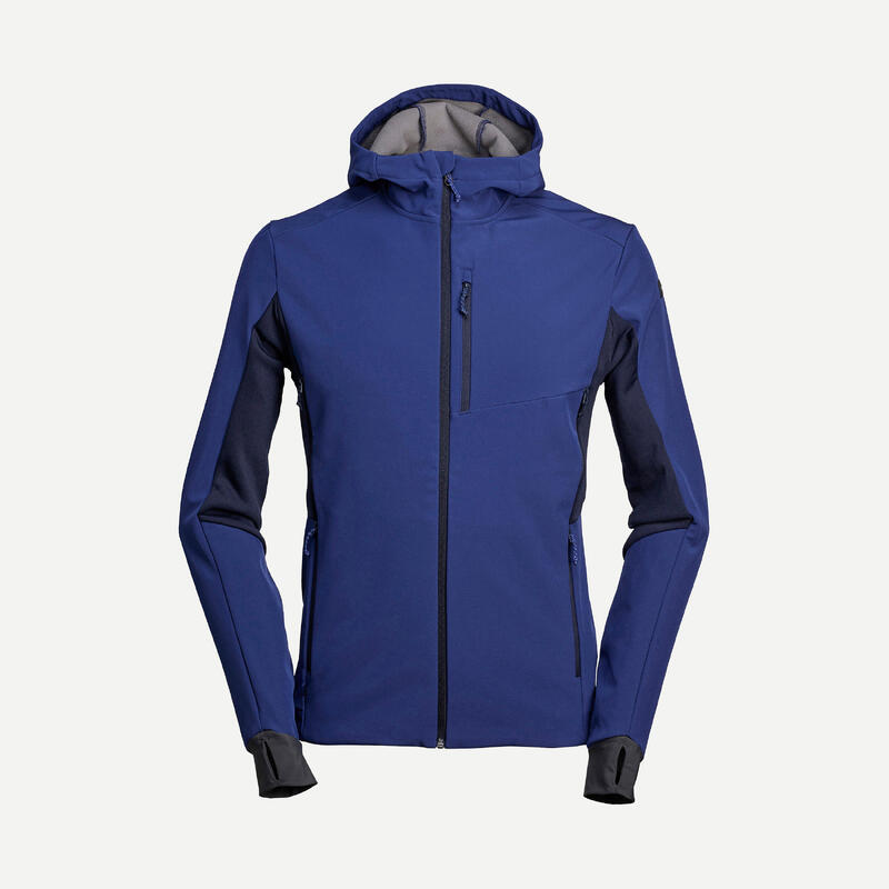 Férfi softshell kabát MT500, meleg, szélálló, kék