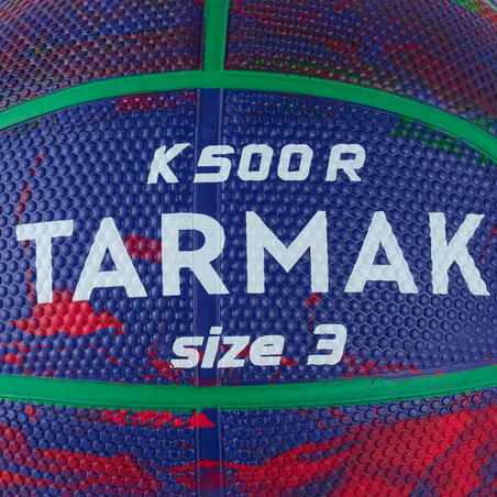 М'яч баскетбольний K500 Resist розмір 3 фіолетовий/рожевий/зелений