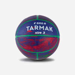 Παιδική μπάλα μπάσκετ από καουτσούκ μεγέθους 3 K500 - Μπλε/Κόκκινο 