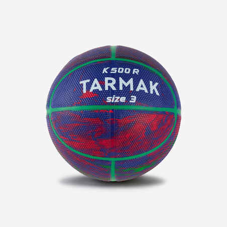 Balón de básquetbol - K500 Rubber - Talla 3 - Morado Rosa Verde 