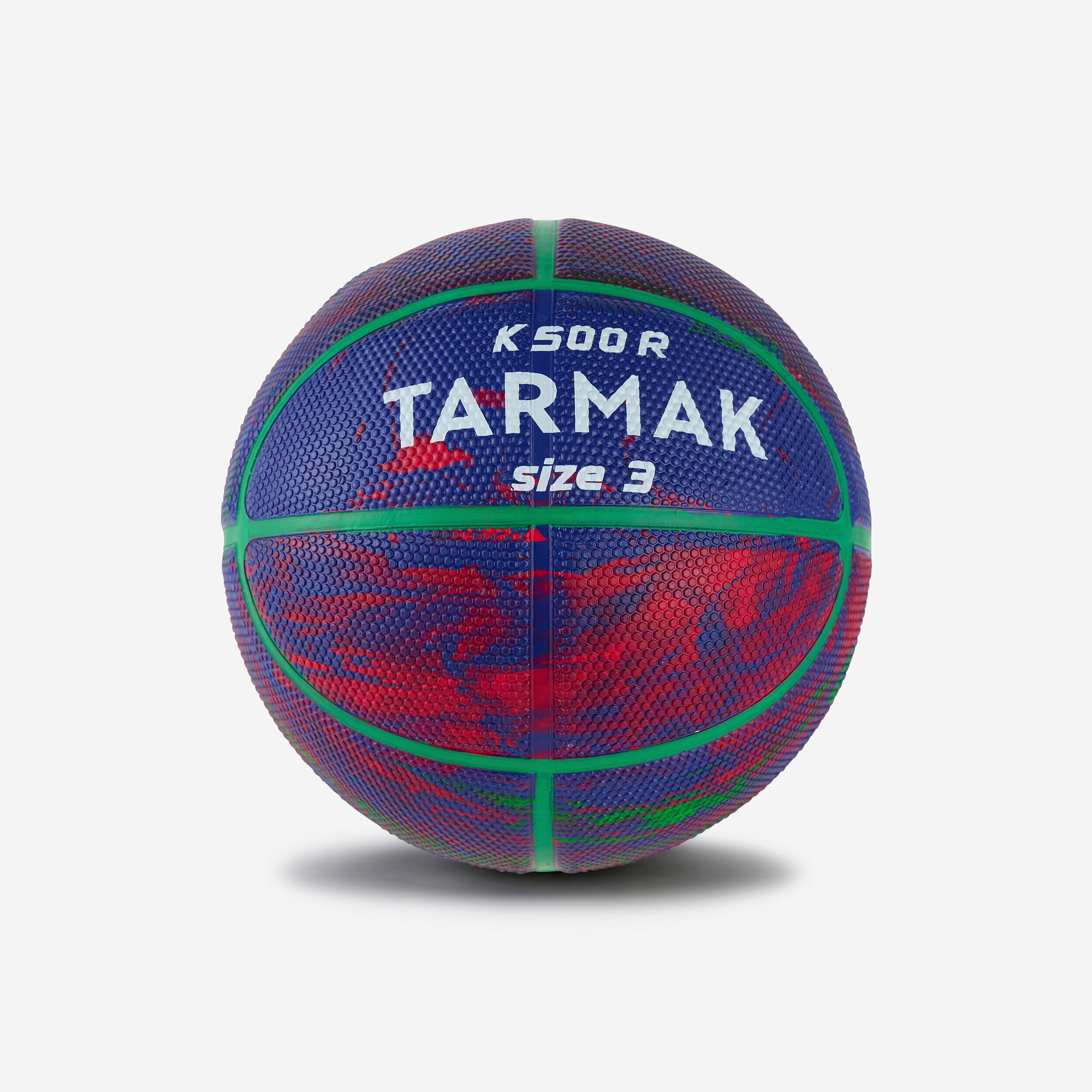 TARMAK Kids' Rubber Basketball Size 3 K500 - Blue/Red