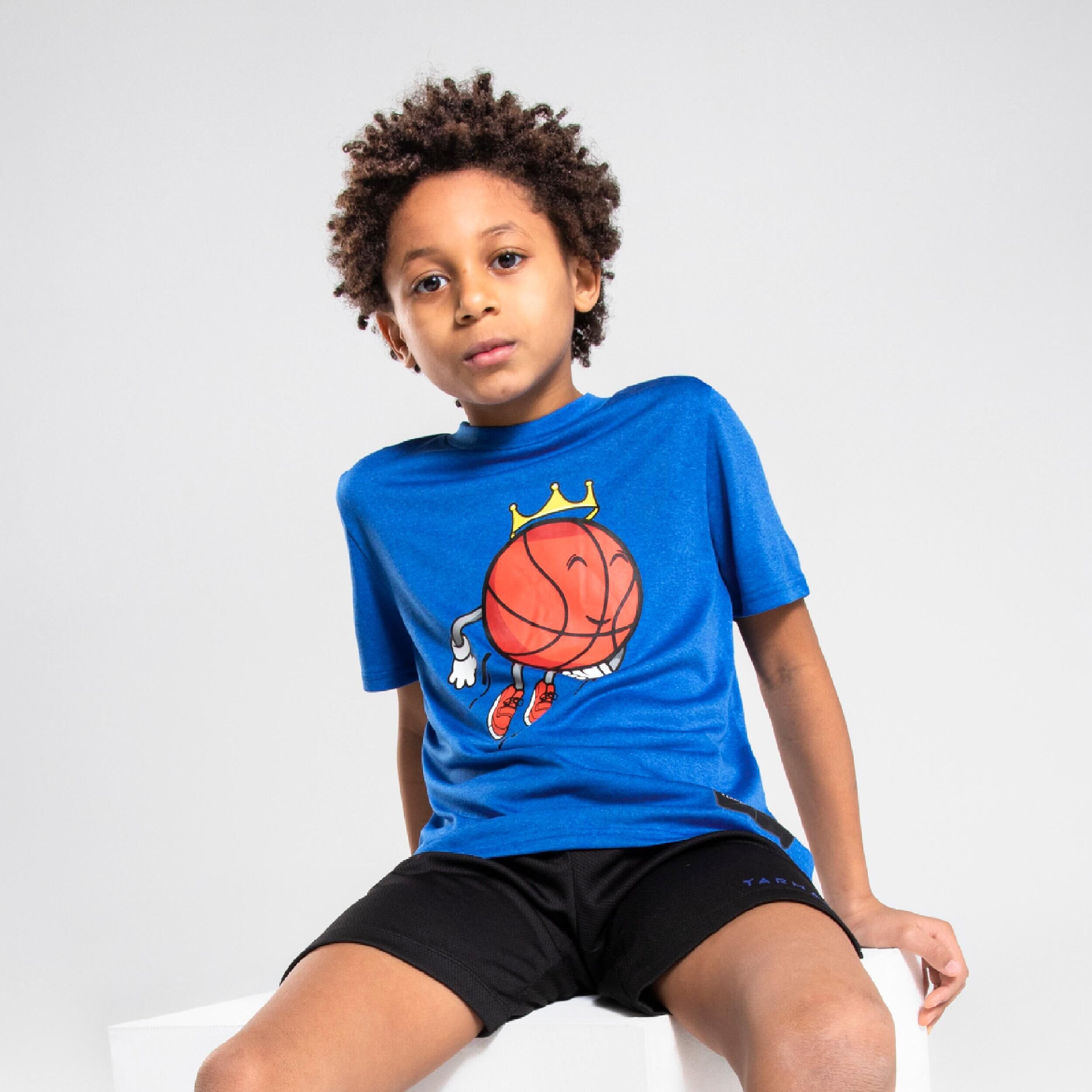 TARMAK Kids' Basketball T-Shirt / Jersey TS500 Fast - Blue