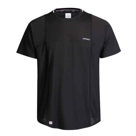 Pánske tričko TTS Dry RN na tenis krátky rukáv čierne 
